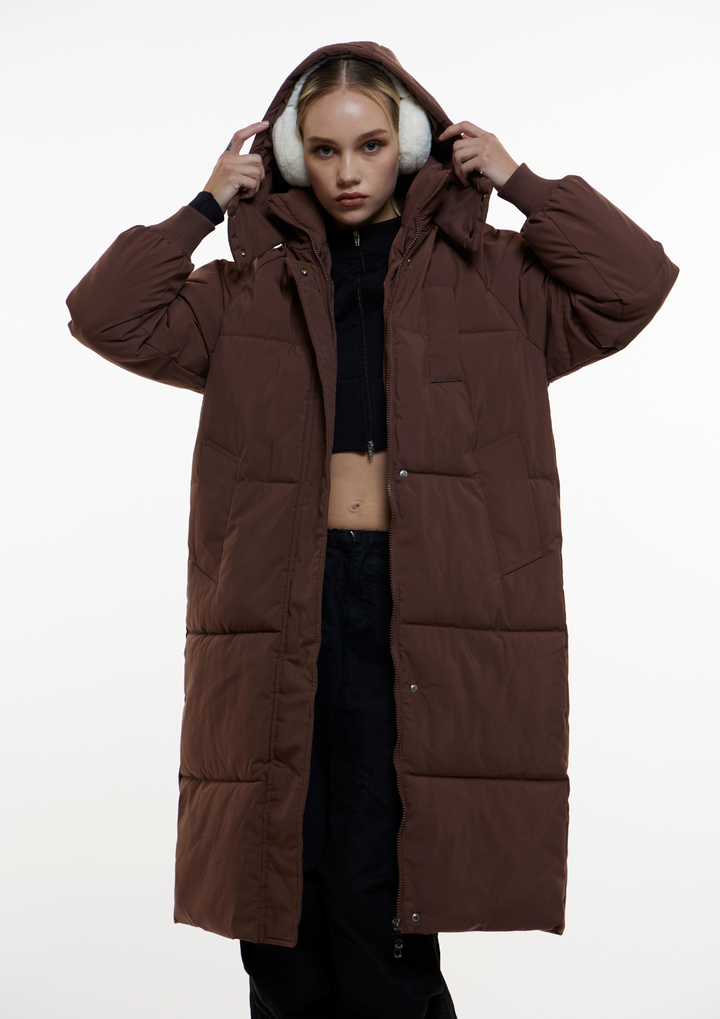 Delphine Hooded Long Puffer Jacket