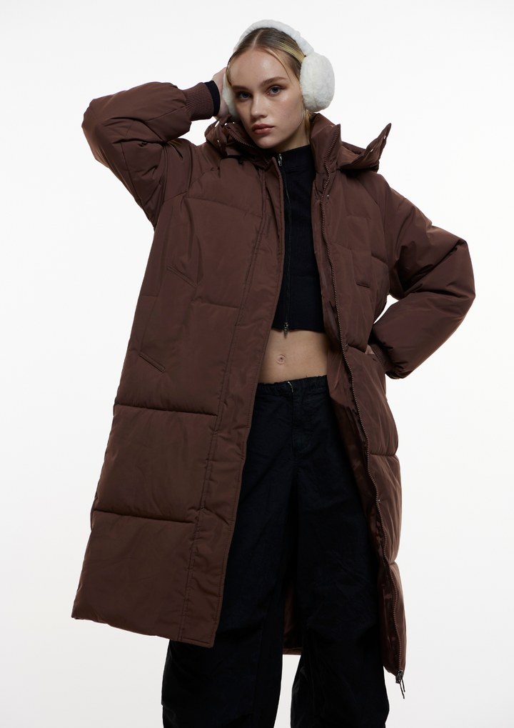 Delphine Hooded Long Puffer Jacket