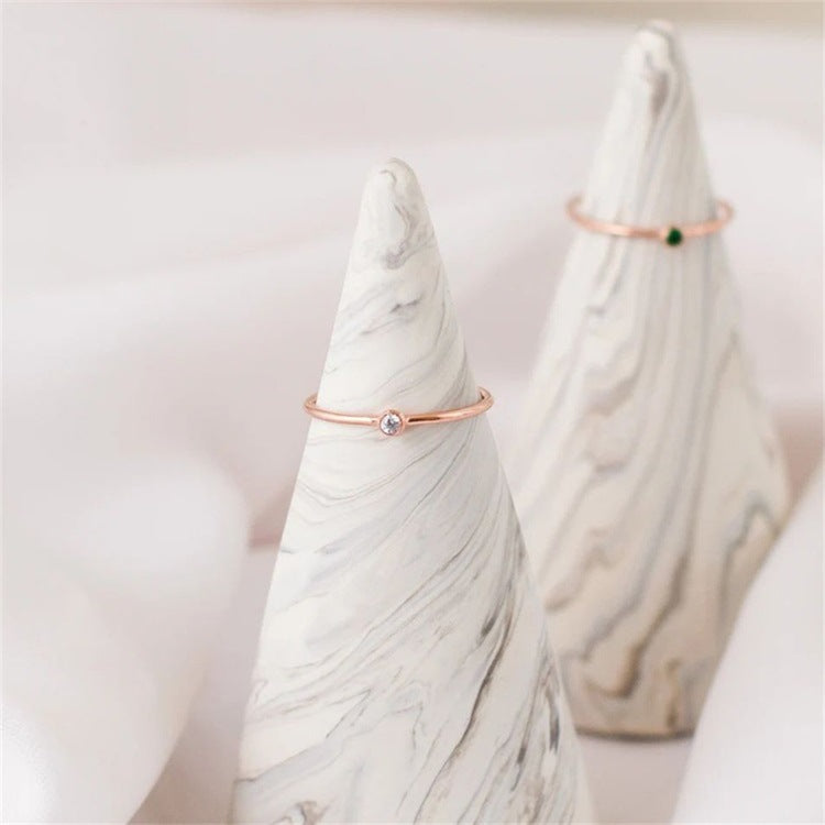 Angelina Birthstone Stacker Ring