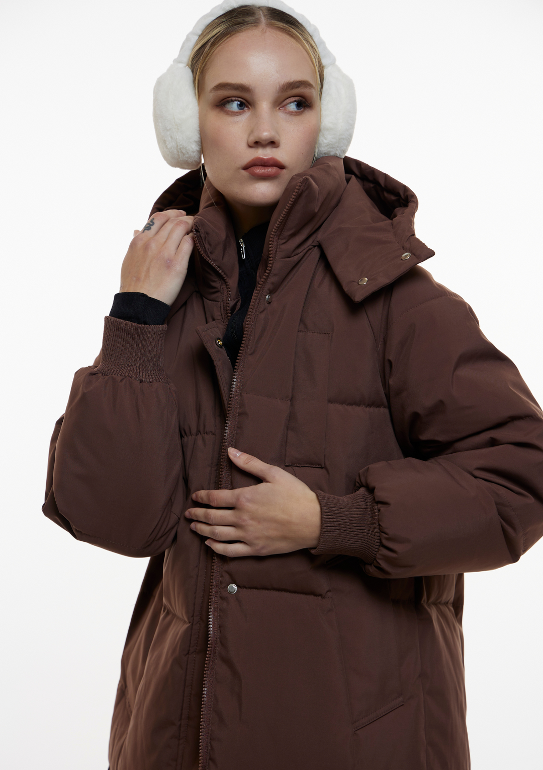 Delphine Hooded Long Puffer Jacket