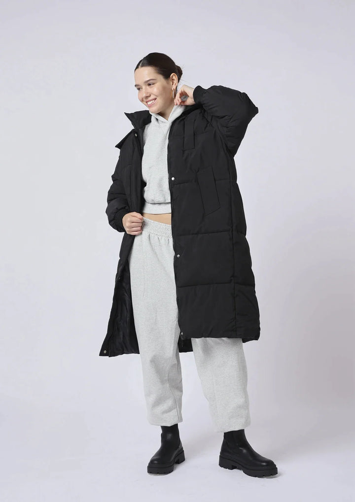 Delphine Hooded Long Puffer Jacket