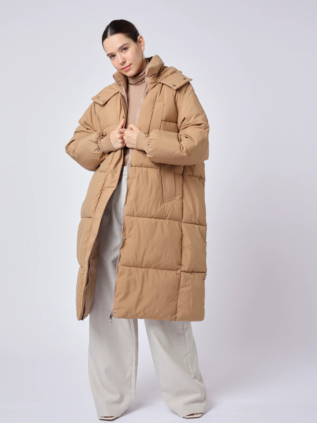 Delphine Hooded Long Puffer Jacket