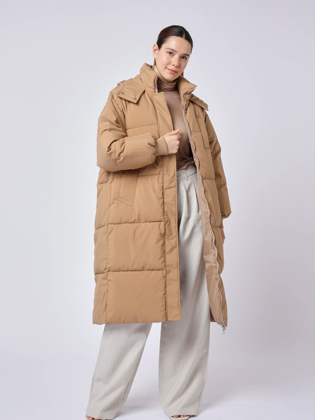 Delphine Hooded Long Puffer Jacket