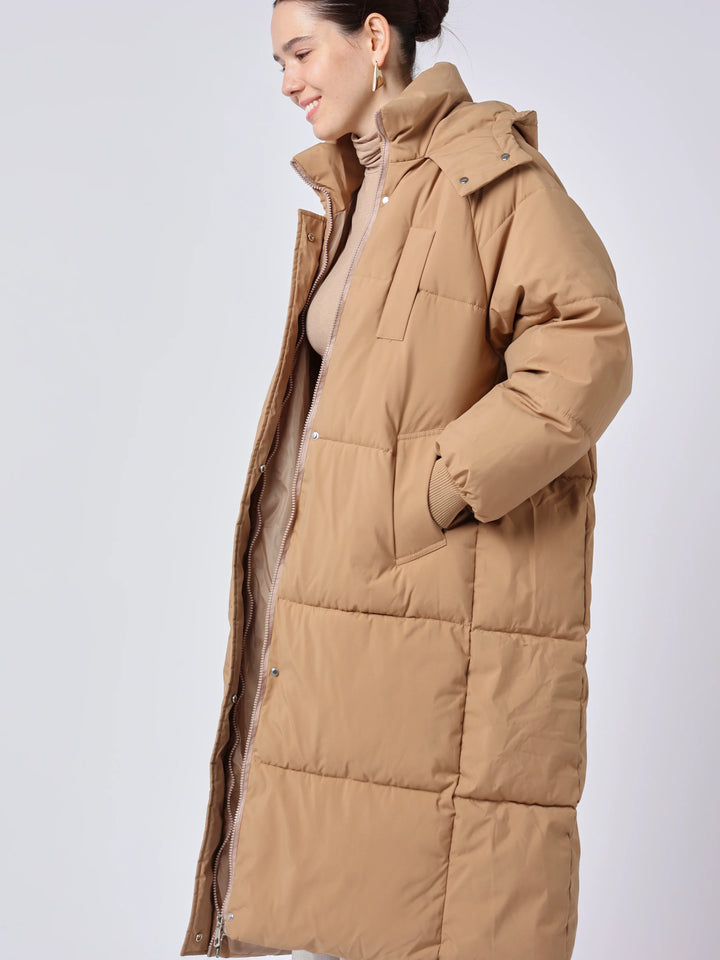 Delphine Hooded Long Puffer Jacket