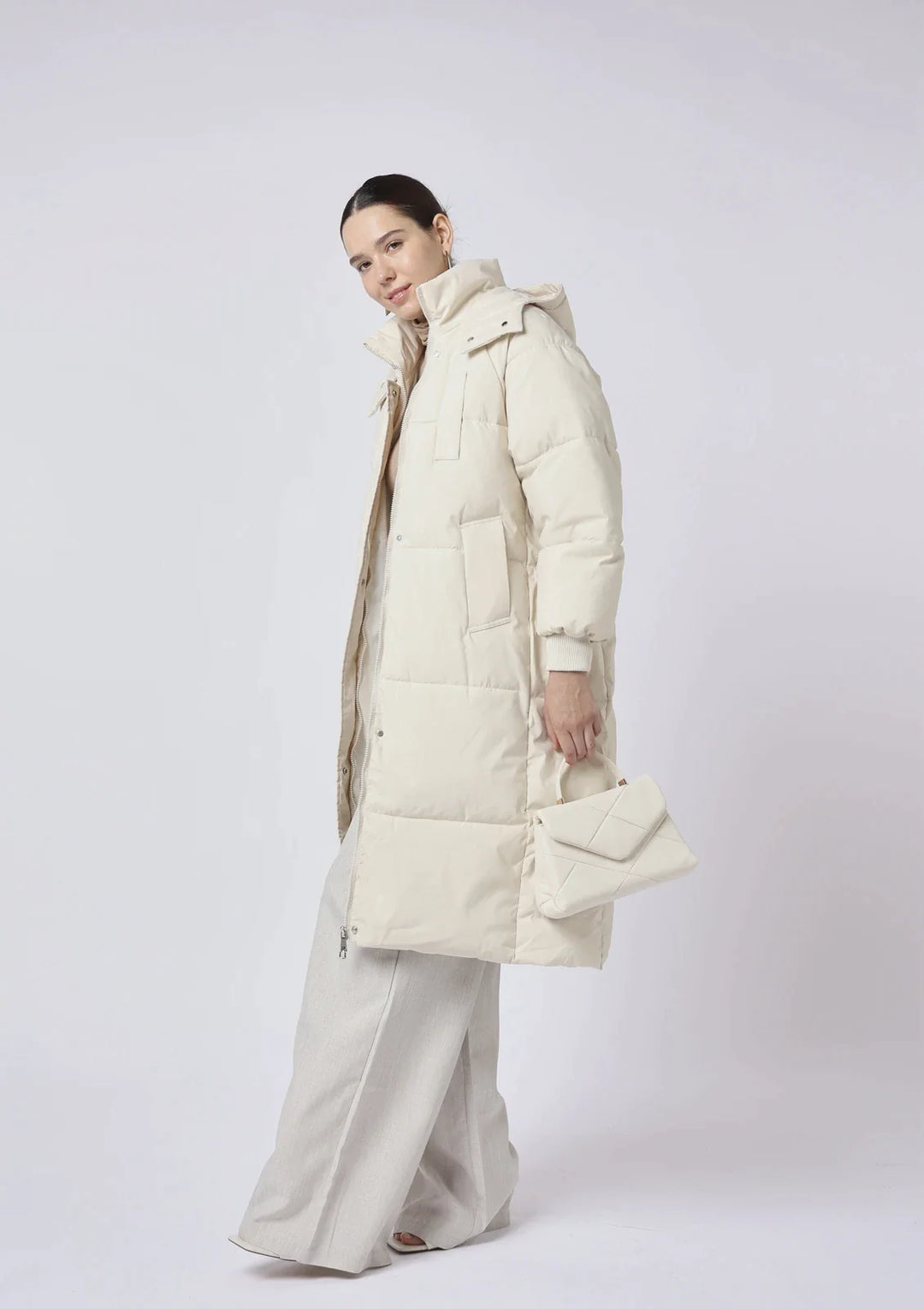 Delphine Hooded Long Puffer Jacket