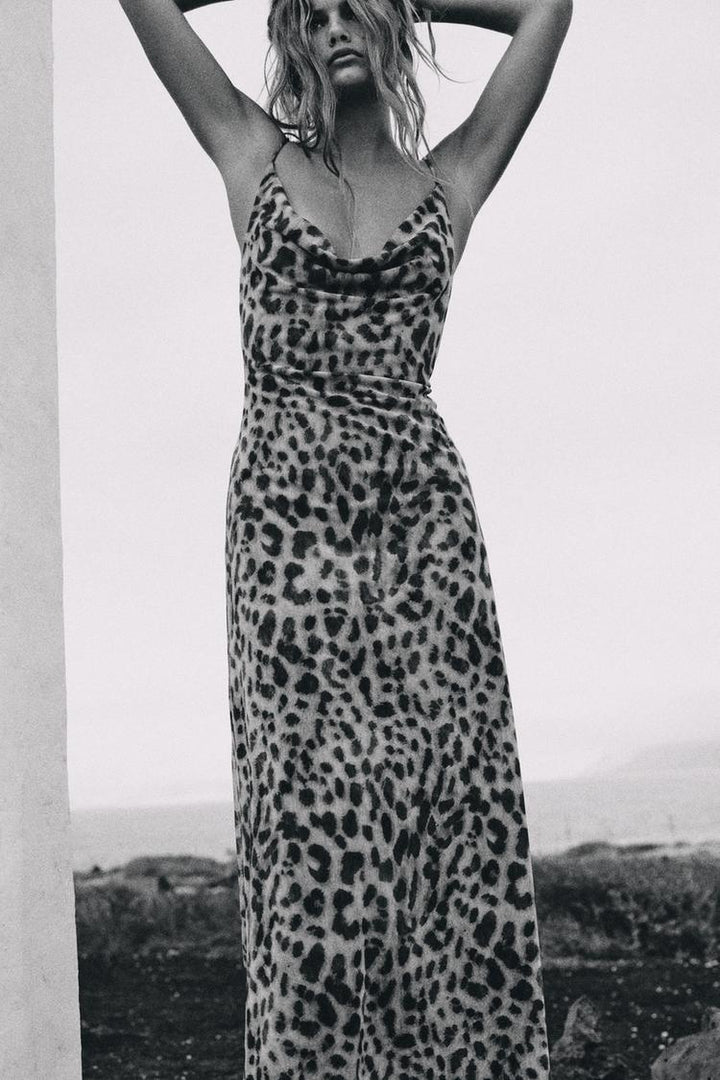 Zelpha Leopard Midi Dress