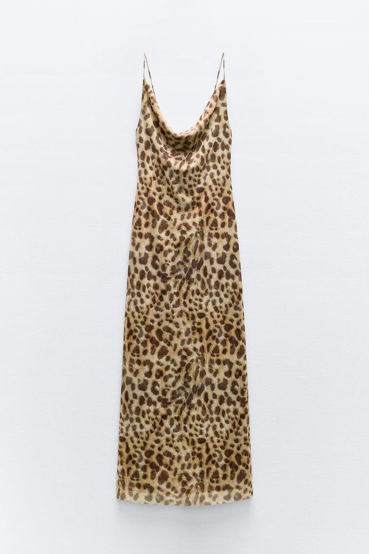 Zelpha Leopard Midi Dress