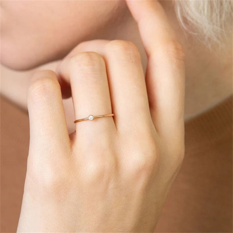 Angelina Birthstone Stacker Ring