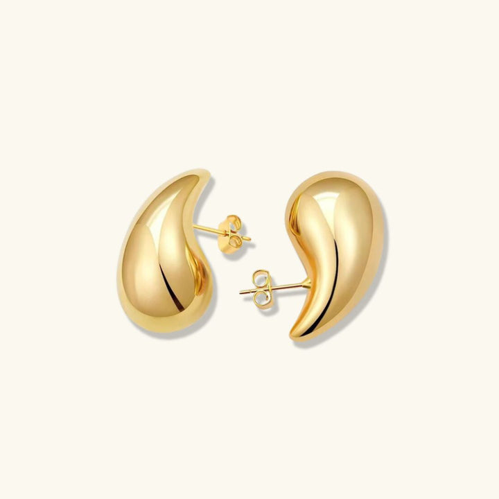Serenity Teardrop Gold Earrings