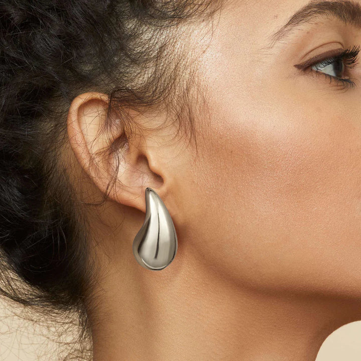 Serenity Teardrop Gold Earrings